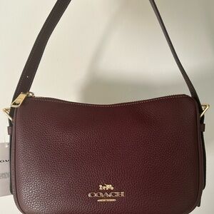 Coach Maroon Leather Shoulder Bag